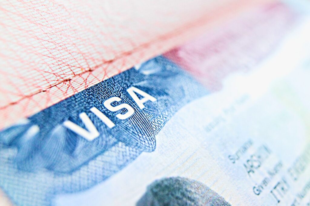 Visa stamp travel passport EU electronic visa 2024
