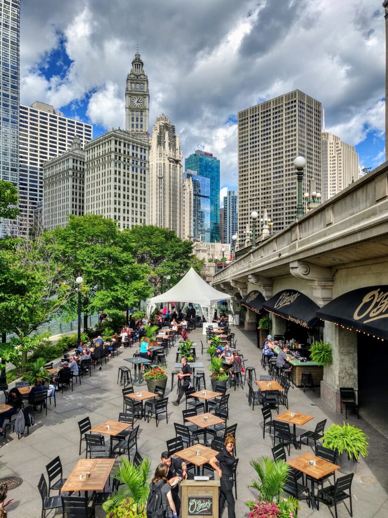 Taste of Chicago festival, showcasing the city's rich culinary scene, ideal for student visitors