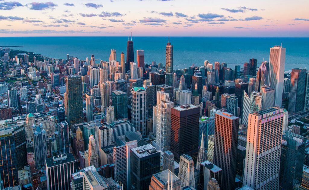 Chicago skyline view highlighting key architectural landmarks for student travelers
