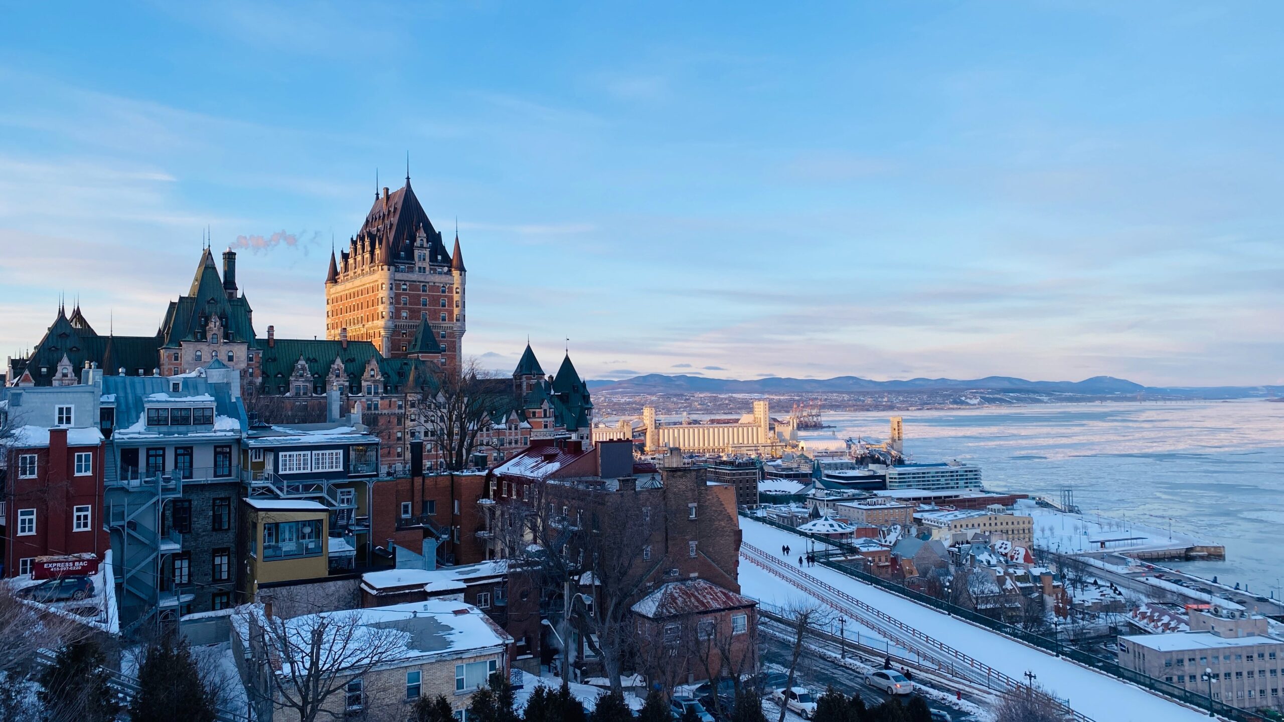 Historic Quebec City illuminated in winter – a cultural hub for student travelers exploring Canada.